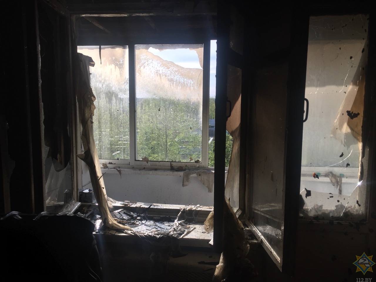 В Борисове горела квартира. Пострадала пенсионерка